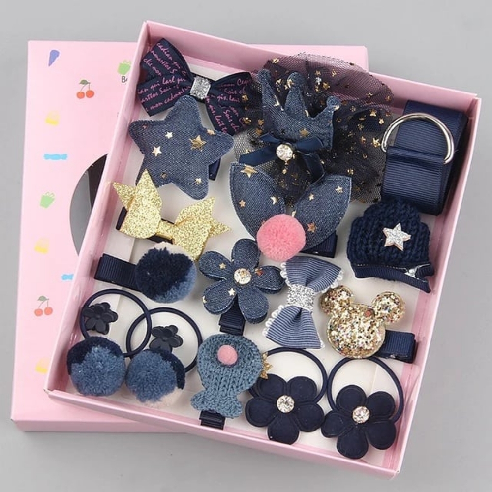 Girls hair clip set
